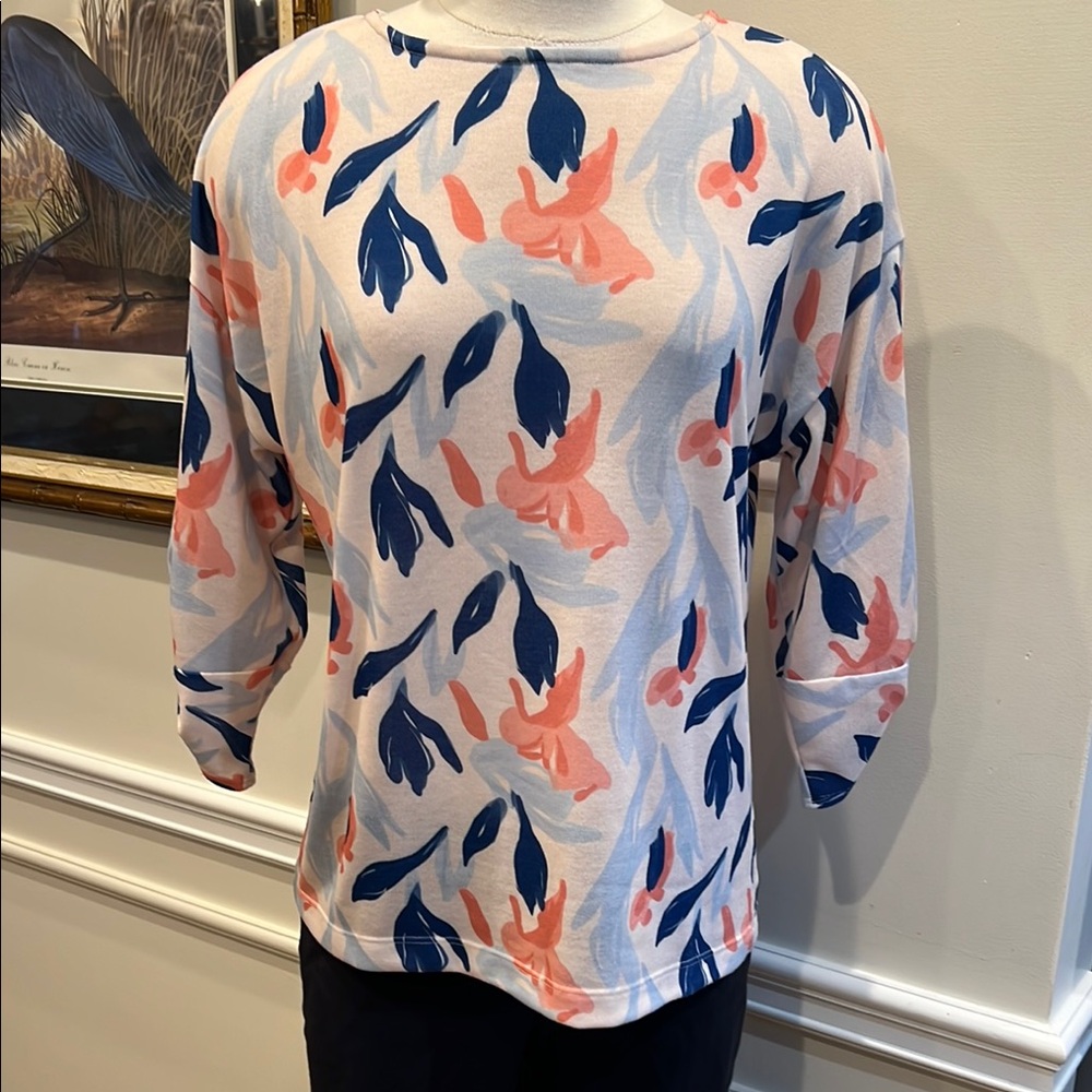 Nally & Millie Pink and Blue Floral Long Sleeve Top